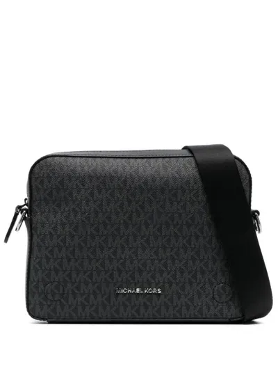 Michael Kors Hudson Dual Crossbody Bags In Black