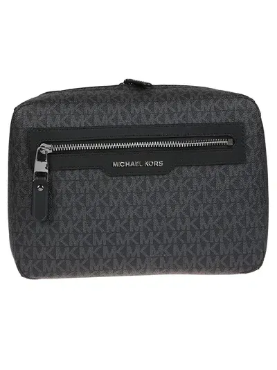 Michael Kors Hudson Hanging Dopp Kit Duffle In Black