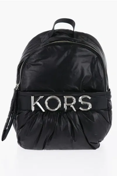 Michael Kors Maxi Logo Leonie Backpack In Black