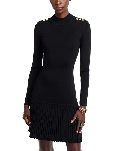 Michael Kors Knit Mini Dress In Black