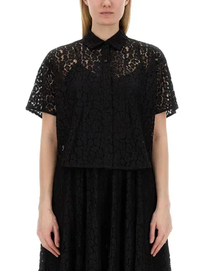 Michael Kors Lace Shirt In Black