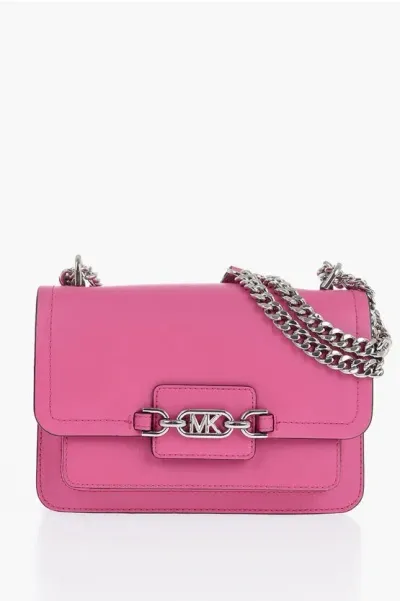 Michael Kors Leather Heater Shoulder Bag In Pink