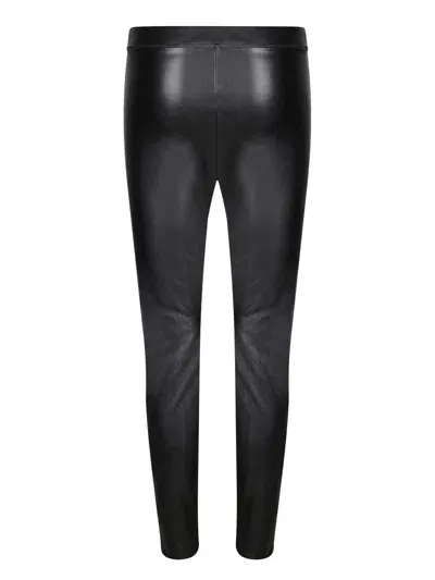 Michael Kors Leatherette Stretch Leggings In Black