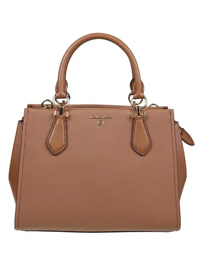 Michael Kors Medium Marylin Satchel Bag In Buff