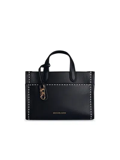 Michael Kors Gigi Small Tote Bag In Black Leather