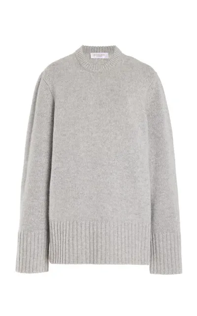 Michael Kors Oversized Cashmere Tunic Top In Grey