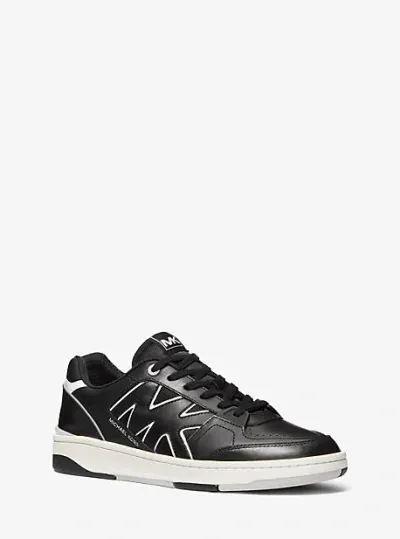 Michael Kors Rebel Leather Sneakers In Black