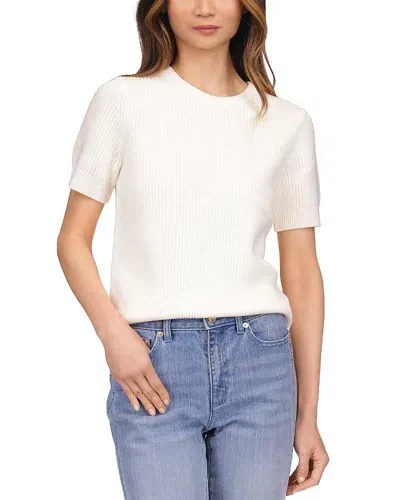 Michael Kors Short Sleeve Shaker Sweater In Bone