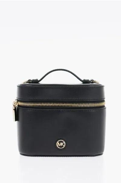 Michael Kors Shoulder Trunk Charm Bag In Black