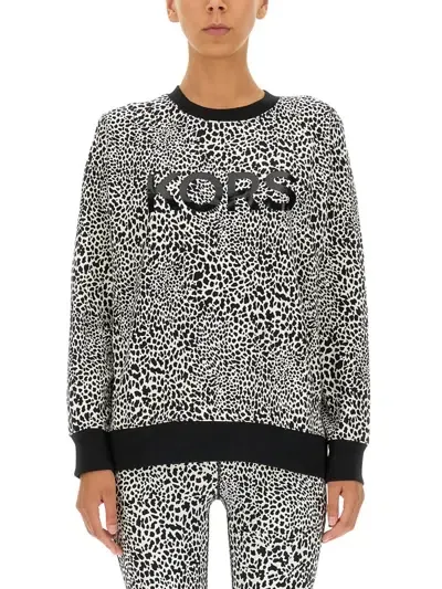 Michael Kors Sweatshirt With Logo Print In White