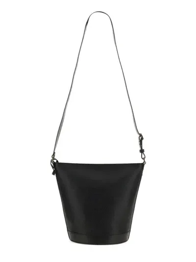 Michael Kors Townsend Medium Leather Bucket Bag In Black