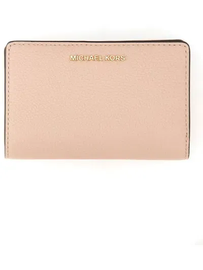 Michael Kors Wallet With Logo In Nude & Neutrals