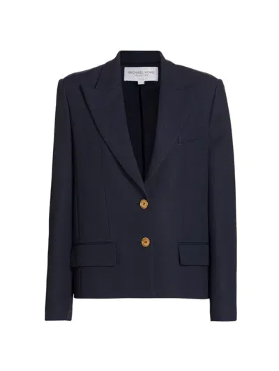 Michael Kors Women's Boxy Cut-off Blazer In Midnight