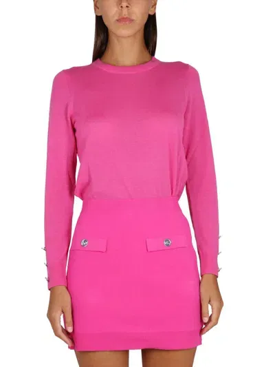 Michael Kors Wool Jersey. In Fuchsia