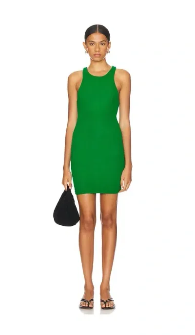 Michael Lauren Judah Racer Tank Dress In Green Apple