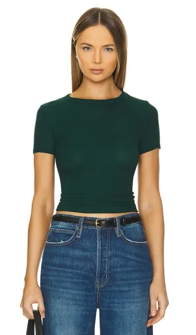 Michael Lauren Kayden Short Sleeve Fitted Tee In Emerald