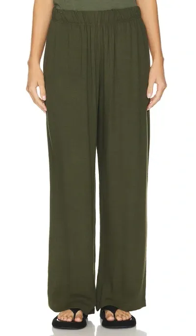 Michael Lauren Mabel Wide Leg Pant In 军装