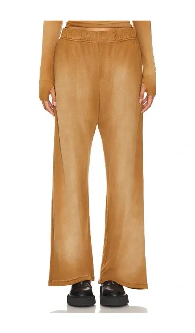 Michael Lauren Mabel Wide Leg Pant W/ Side Pocket Pant In Brown