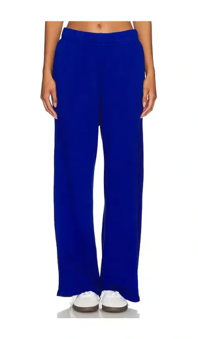 Michael Lauren Mabel Wide Leg Pant W/ Side Pocket In Royal