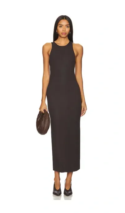 Michael Lauren Porfirio Maxi Racer Tank Dress In 复古黑色