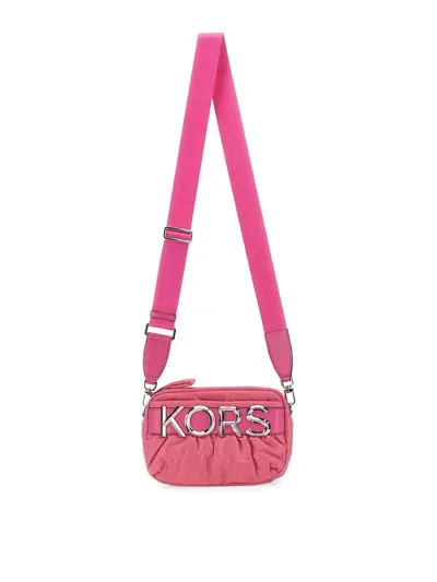 Michael Michael Kors Camera Bag With Logo In Fuchsia