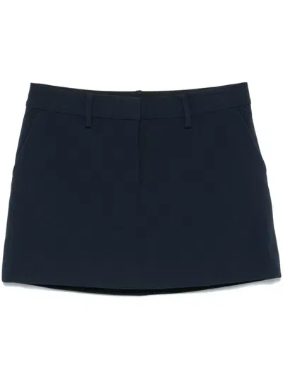 Michael Michael Kors Crepe Mini Skirt In Blue