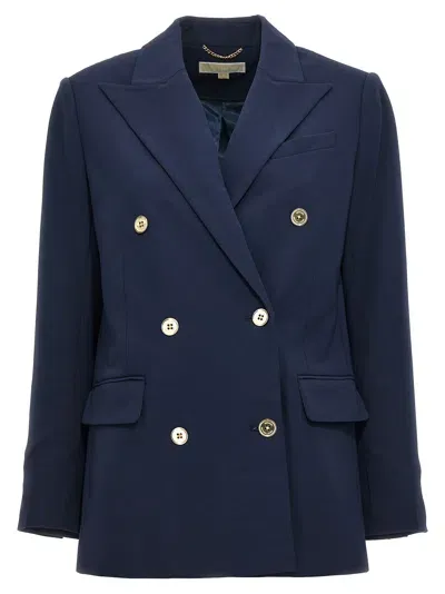 Michael Michael Kors Double-breasted Blazer In Midnightblue