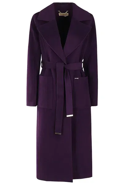 Michael Michael Kors Dfw Robe Coat In Purple