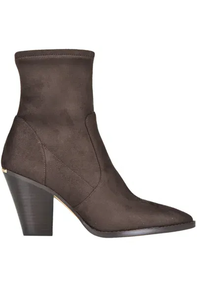 Michael Michael Kors Dover Heeled  Texan Boots In Dark Brown