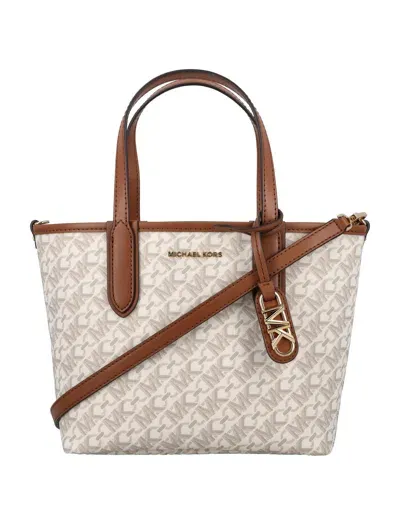 Michael Michael Kors Eliza Xs Ew Open Tote In Vanilla/lugg