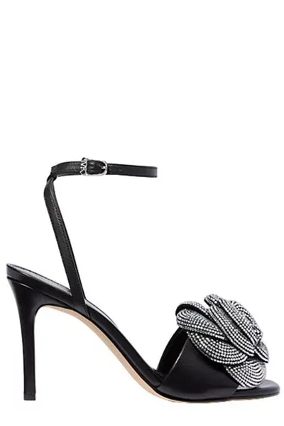 Michael Michael Kors Elodie Embellished Sandals In Black