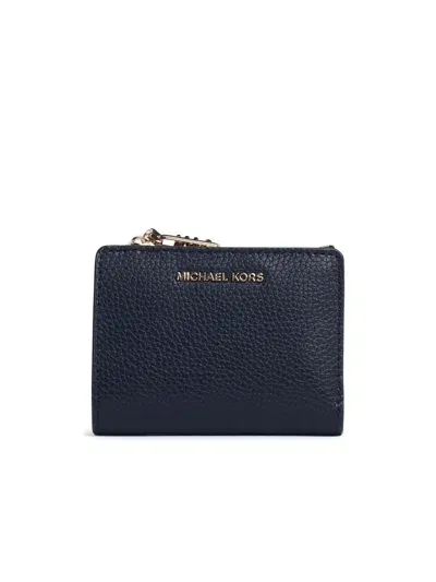 Michael Michael Kors Empire Small Zipped Wallet In Black