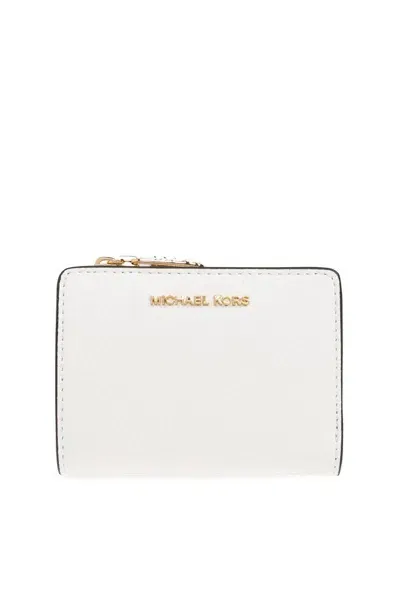 Michael Michael Kors Empire Small Zipped Wallet In White