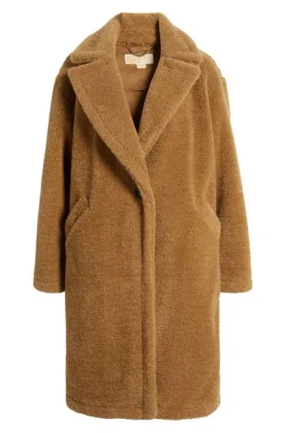 Michael Michael Kors Faux Fur Coat In Camel