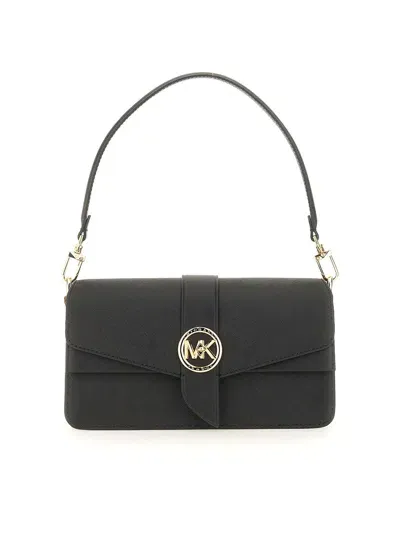 Michael Michael Kors Greenwich Medium Shoulder Bag In Black