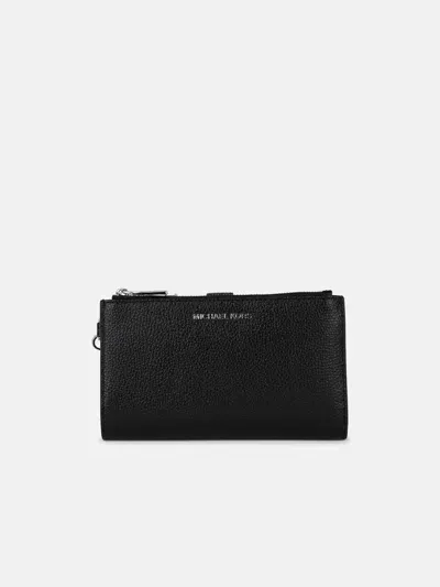 Michael Michael Kors 'jet Set' Black Leather Wallet