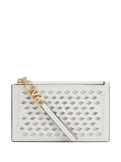 Michael Michael Kors Leather Cardholder In White