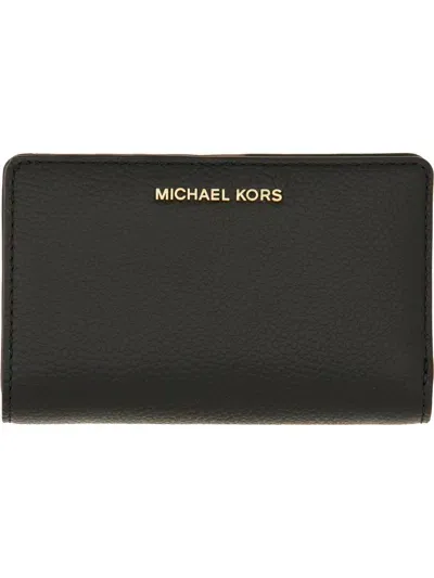 Michael Michael Kors Leather Wallet In Black