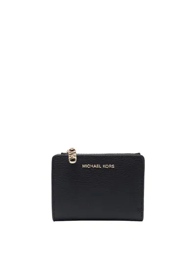 Michael Michael Kors Leather Wallet In Negro