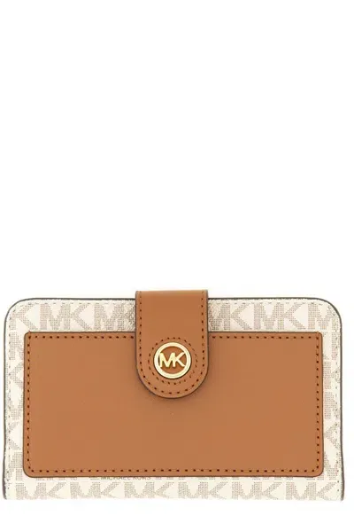 Michael Michael Kors Logo Printed Wallet In Multi