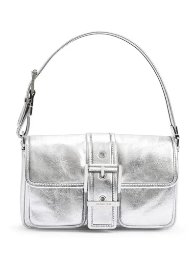 Michael Michael Kors Medium Colby Shoulder Bag In Silver