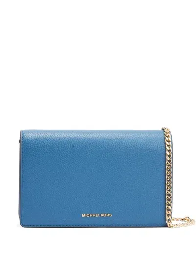 Michael Michael Kors Medium Jet Set Crossbody Bag In Blue