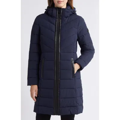 Michael Michael Kors Packable 400 Fill Power Puffer Coat In Admiral