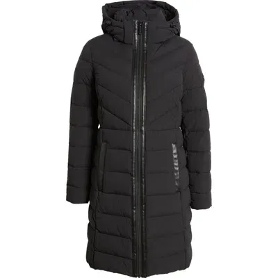 Michael Michael Kors Packable 400 Fill Power Puffer Coat In Black