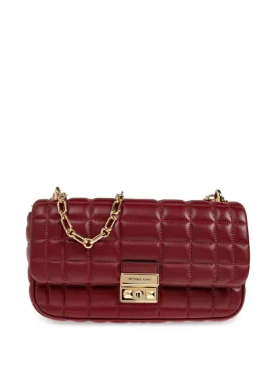 Michael Michael Kors Quilted Leather Shoulder Bag In Red