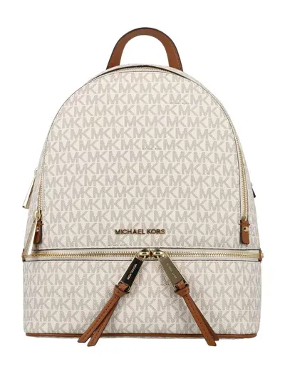 Michael Michael Kors Rhea Zip Md Backpack In Vanilla