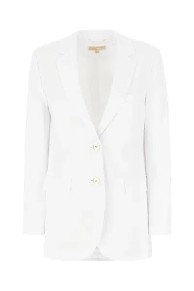 Michael Michael Kors Single Breasted Boyfriend Blazer In White