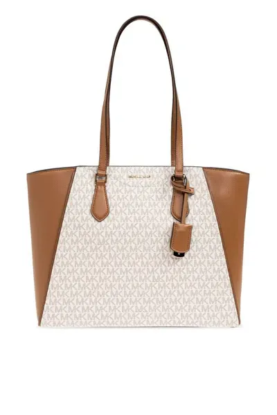 Michael Michael Kors Taryn Large Tote Bag In Beige