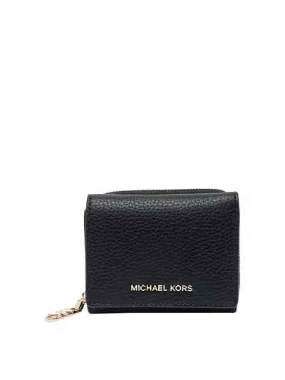 Michael Michael Kors Trifold Wallet In Negro