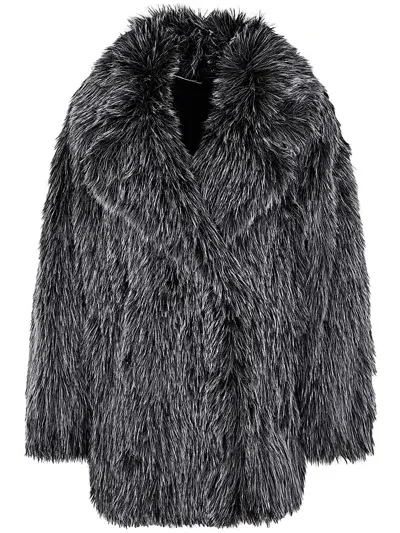 Michael Michael Kors Unisex Faux Fur Peacoat In Gray